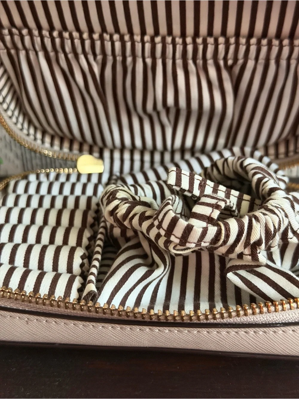 Henri Bendel West 57th Leather Travel Jewelry Case Box Organizer Ivory Black